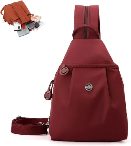 Miniatura 8 de Bolsa de viaje impermeable de 2 vías, mochila convertible, bolsa de trabajo antirrobo para mujer, 11.8x8.3x5.5 in, Azul, Grande, Minimalista