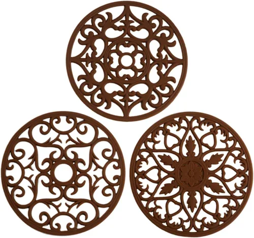 Miniatura 9 de Colinda Salvamanteles de silicona para platos calientes, ollas calientes y almohadillas, protege la encimera de ollas calientes y sartenes que salen