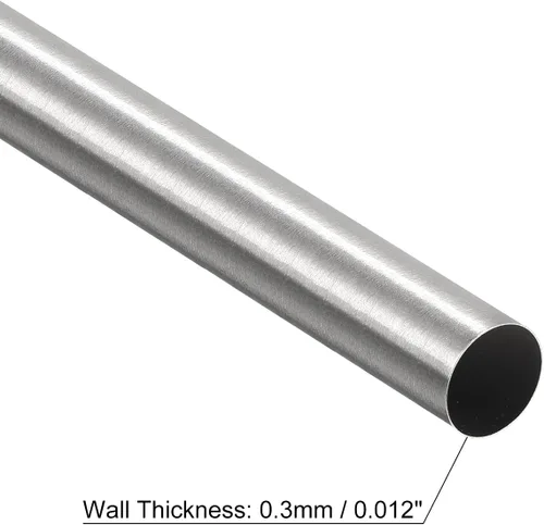 Miniatura 3 de uxcell Tubo capilar de acero inoxidable 304, OD 0.394 in x 0.012 in pared gruesa 9.843 in longitud tubo de metal para maquinaria industrial, 2 piezas