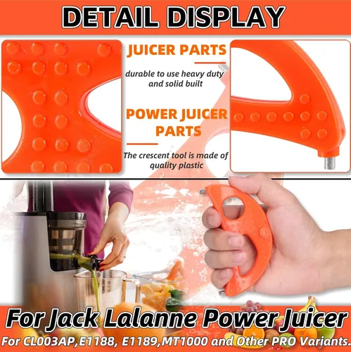 Miniatura 4 de Crescent Tool compatible con Jack Lalanne Power Juicer Parts para CL003AP E1188 E1189 MT1000 Piezas de repuesto de exprimidor Accesorios