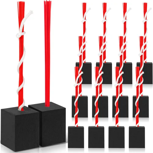 Shappy 12 tapones de base de béisbol con borla, tapones de anclaje resistentes para campo de béisbol y accesorios de sóftbol Rojo
