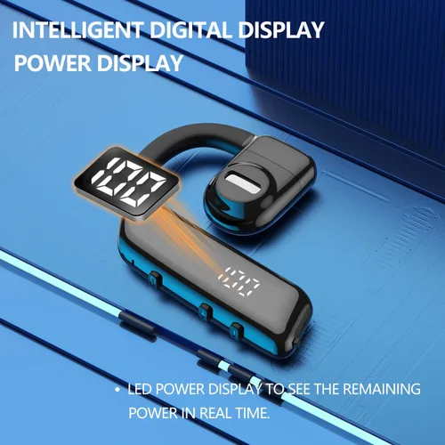 Miniatura 2 de Auricular Bluetooth V5.3 Auricular Bluetooth de un solo oído, con cancelación de ruido y compatible con micrófono, tiempo de conversación de 30