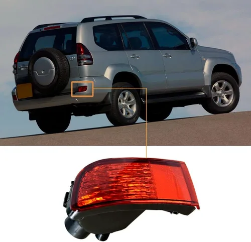 Miniatura 3 de Reflector de parachoques trasero para Toyota 4Runner 2003-2005 Toyota Land Cruiser Prado 120 (lado del pasajero)