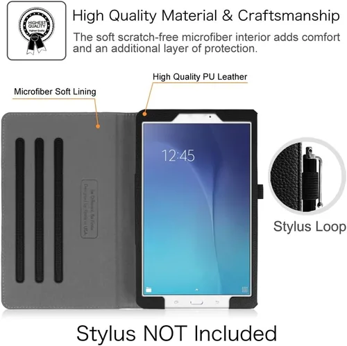 Miniatura 3 de Fintie Funda para Samsung Galaxy Tab E 9.6 2015 (modelo SM-T560/T561/T565/T567), protección de esquina multiángulo con soporte de visualización