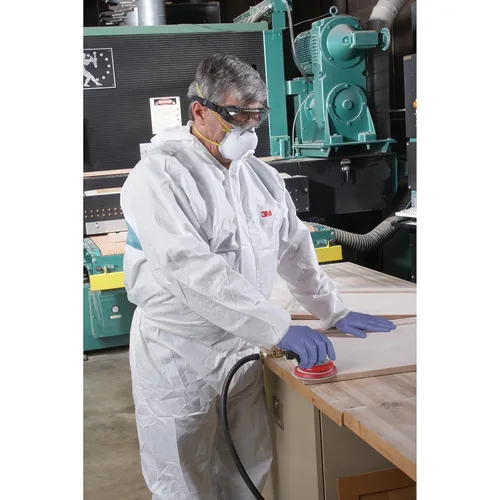Miniatura 13 de 3M - Overol desechable de protección, paquete a granel de 25 unidades, con capucha con puños de punto, protección contra salpicaduras de líquidos