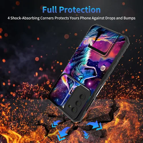 Miniatura 685 de Funda para Samsung Galaxy S22 Ultra 5G, Galaxy S22 Ultra con cubierta de cámara deslizante, funda resistente de doble capa con función atril Black