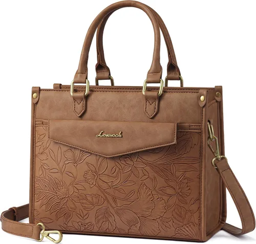 Miniatura 10 de LOVEVOOK Bolsos y carteras para mujer, cartera de moda tipo satchel, bolso cruzado de cuero sintético con asa superior para el hombro para damas