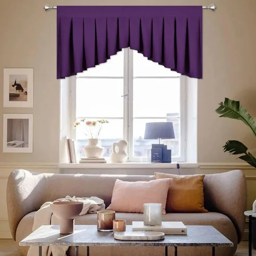 Miniatura 32 de Cenefas para Sala de Estar Amarillo Brillante Opacas con Bolsillo para Barra Cenefas para Ventanas, Paquete de 1 (Amarillo Brillante 39" An x 20" L)