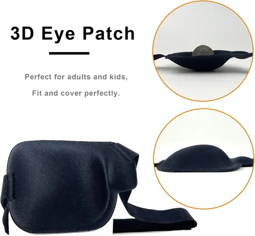 Miniatura 4 de Parche para los ojos, 2 parches médicos para los ojos para adultos y niños, parches para ojos perezosos para ambliopía 3D para ojo derecho (derecha)