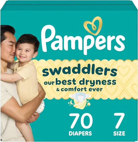 Miniatura 23 de Pañales Pampers Swaddlers, Talla 1 (8-14 libras), 198 unidades, absorbentes, mantiene al bebé seco y cómodo, pañal desechable seguro para la piel