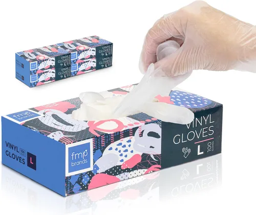 Miniatura 15 de Fit Meal Prep Paquete de 100 guantes desechables de vinilo para preparación de alimentos, sin látex, sin polvo, ideales para cocina, baño, hogar