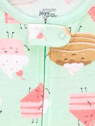 Miniatura 59 de Simple Joys by Carter's Pijama de algodón sin pies de ajuste cómodo para niños (3 unidades)