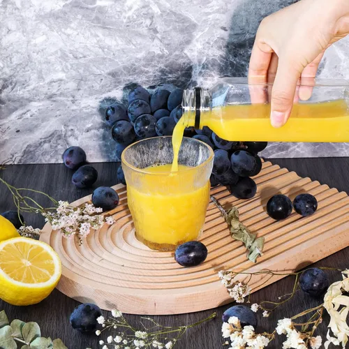 Miniatura 5 de SUPERLELE 12 botellas de plástico para jugo de 12 onzas con tapas, recipientes transparentes reutilizables para jugos, licuados, beber y otras