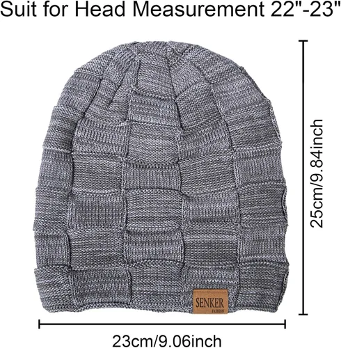 Miniatura 2 de 2 Pack Slouchy Beanie Winter Hats for Men and Women, Thick Warm Oversized Knit Cap