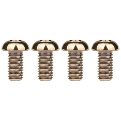 Miniatura 20 de Tornillos de cabeza de botón de titanio M8 15 20 25 30 1.378 in, paquete de 4 (M8x15mm, negro)