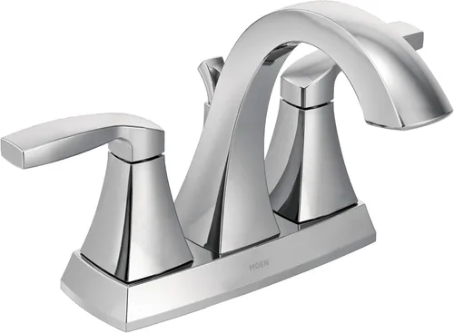 Moen Voss – Grifo de baño de arco alto con dos manijas y centrado, cromado, 6901