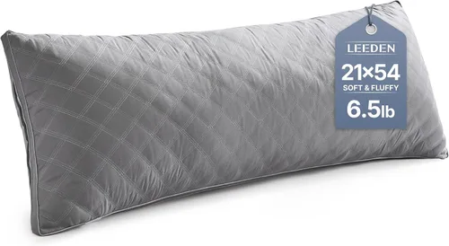 Leeden Relleno de almohada corporal – Almohada de cuerpo completo para adultos – Almohada de cama grande y larga para dormir de lado – Soporte firme