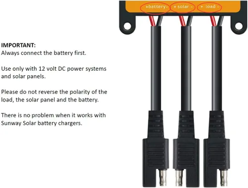 Miniatura 5 de Sunway kit de controlador de carga con paneles solares, regulador de batería, 7A para 12 voltios de cargador de batería solar, mantenedor de batería