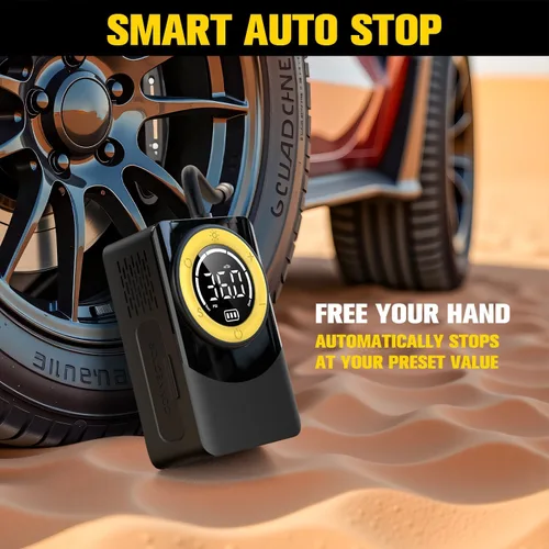 Miniatura 4 de CARSUN Inflador de neumáticos, compresor de aire portátil, bomba de aire de 150 PSI para neumáticos de automóvil con medidor de presión digital, luz