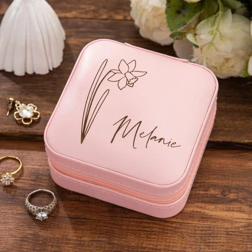 Miniatura 4 de Mini estuche de viaje personalizado para joyas, organizador de joyas de viaje, organizador de almacenamiento de viaje, organizador de almacenamiento