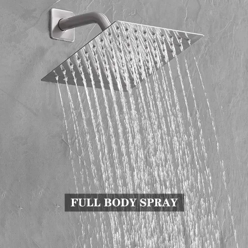 Miniatura 3 de Juego de llave de regadera en níquel cepillado, sistema de regadera tipo lluvia para baño con cabezal de regadera de acero inoxidable, kit de ajuste