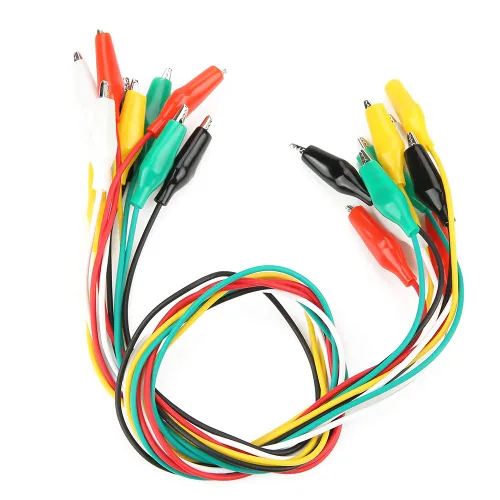 Miniatura 7 de Clips, 10 cables de alambre de doble extremo, cables de prueba de clip de 19.7 in/20 pulgadas con clips aislantes para pruebas eléctricas, 5