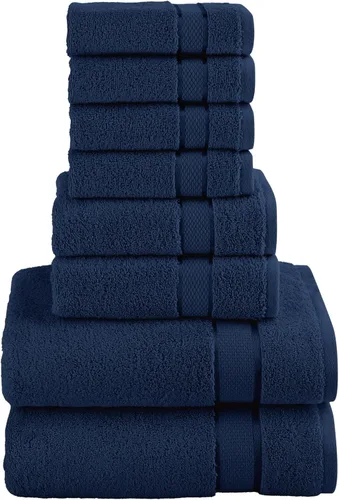 Miniatura 13 de Elegant Comfort Juego de 8 toallas de algodón de alta calidad, incluye 4 toallas pequeñas, 2 toallas de mano y 2 toallas de baño, 100% algodón