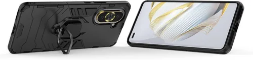 Miniatura 2 de Funda compatible con Huawei Nova 10 Pro, compatible con Huawei Nova 10 Pro GLA-AL00 GLA-LX1, soporte de anillo 2 en 1, color negro