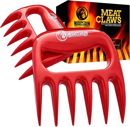 Miniatura 8 de Mountain Grillers Garras para carne - Herramientas de trituración de cerdo desmenuzado para barbacoa - Garras de oso para triturar carne en Negro