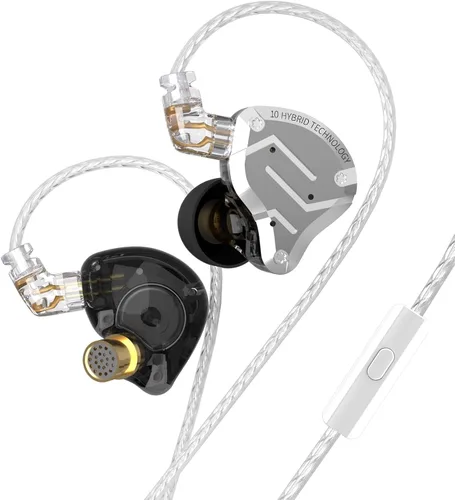 Miniatura 15 de Linsoul - KZ ZS10 Pro, 4BA+1DD, con 5 controladores, auriculares de metal de alta fidelidad con placa frontal de acero inoxidable, cable desmontable
