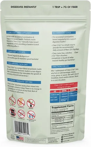 Miniatura 7 de Nutritional Designs Suplemento de fibra prebiótica en polvo, fibra soluble en inulina, fibra dietética totalmente natural sin azúcar y gluten, fibra