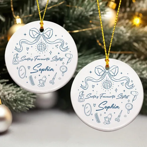 Miniatura 32 de Adorno de cristal con foto personalizada 2026 – Adorno de Navidad familiar personalizado, nombre personalizado, foto, fecha, recuerdo del día