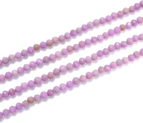 Miniatura 31 de Adabele Cuentas redondas facetadas pequeñas de 0.118 in con piedras preciosas de amazonita azul natural de 15 pulgadas