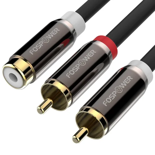 Miniatura 8 de FosPower Adaptador Y [8 pulgadas] 1 RCA (macho) a 2 RCA (hembra) estéreo audio Y adaptador subwoofer Cable de subwoofer