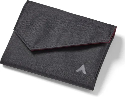 Allett Cartera de acordeón Nylon, bloqueo RFID, expandible, minimalista, cierre magnético Capacidad para 2 15 tarjetas, facturas, recibos