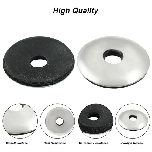 Miniatura 4 de Biaungdo 60 piezas de arandelas de neopreno de 1/4" x 1", arandelas de sello de neopreno EPDM de acero inoxidable, kit de surtido de juntas de goma