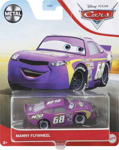 Miniatura 4 de Disney Cars Toys Manny Flywheel a escala 1:55, vehículos de personajes favoritos de los fanáticos para carreras y contar historias, regalo