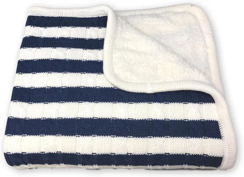 Miniatura 9 de Magnolia Cable Knit and Sherpa Baby Blanket (Beach Glass)