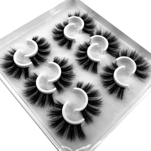 Miniatura 17 de Paquete de 6 pares de pestañas postizas esponjosas de imitación natural de visón sintético 3D (3DQG-125)