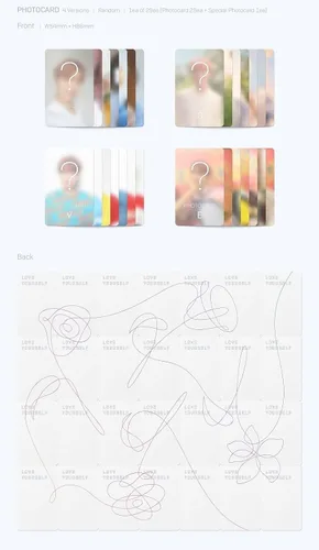 Miniatura 4 de BTS - Love Yourself [Her] [E ver.] con fotolibros, tarjeta de fotos, póster doblado oficial (E ver.), tarjeta fotográfica extra