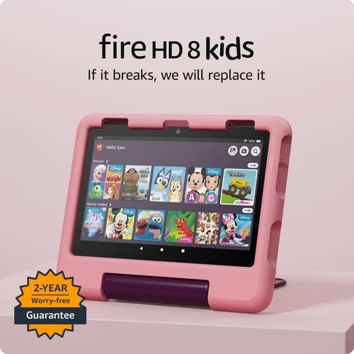 Miniatura 10 de Tablet Amazon Fire HD 8 Kids (últ. modelo), de 3 a 7 años. Con brillante pantalla HD de 8″. Contenido exclusivo sin publicidad, control parental
