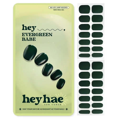 Miniatura 12 de Heyhae Paquete surtido de tiras de uñas de gel semicuradas (paquete de 4) No necesita lámpara LED Fácil de aplicar y quitar, calidad de salón