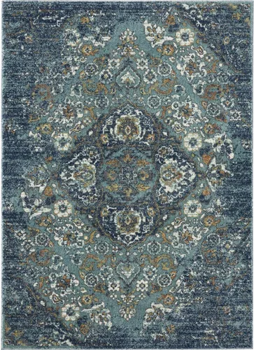 Miniatura 3 de Luxe Weavers 4620 Marine 2x3 - Alfombra floral envejecida