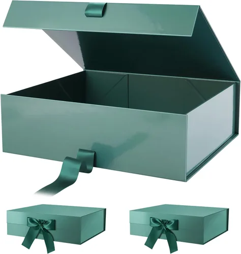 Miniatura 22 de PACKHOME 17 x 14.5 x 5.5 pulgadas, 3 cajas de regalo extra grandes con tapas, cajas de cierre magnético para ropa y regalos grandes