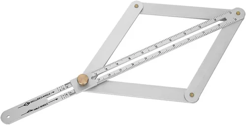Miniatura 3 de Buscador de ángulo de esquina de acero inoxidable transportador 0-170 ° Herramienta de medición de carpintería multifuncional Goniómetro de 4