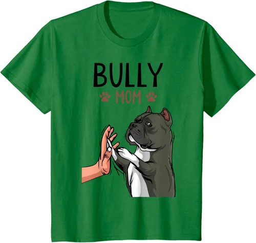 Miniatura 47 de American Bully Mom Cute Dog Mama Camiseta divertida para mujer, Blanco, S