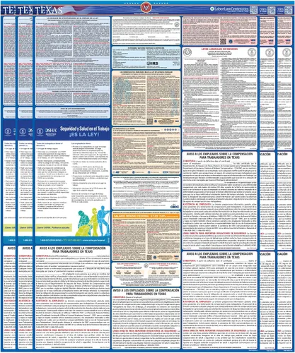 Miniatura 11 de Póster de la ley laboral Texas 2026 – Cumplimiento estatal y federal – OSHA, EEOC, FMLA, salario mínimo – Póster de empleo duradero, laminado e