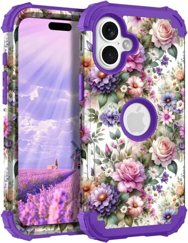Miniatura 67 de Hocase Funda para iPhone SE 2022/2020, resistente a prueba de golpes, de plástico duro+goma de silicona, funda protectora híbrida para iPhone SE