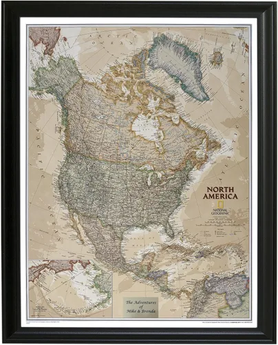 Miniatura 5 de Push Pin Travel Maps Pósteres e impresiones personalizables – Gris granero – Mapa de pines enmarcado personalizado, llega listo para colgar con 150