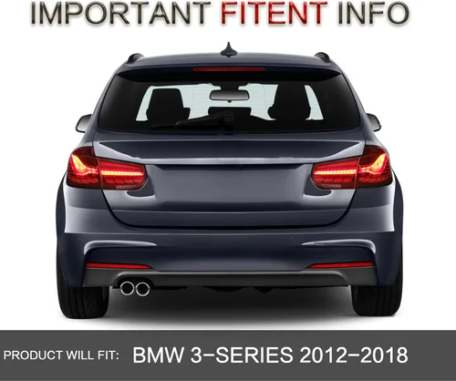 Miniatura 7 de VLAND OLED - Conjunto de luces traseras para BMW M3 / Serie 3 F30 F35 F80 Sedan 6ª generación 2012-2018, lámpara trasera mejorada con Dragon Scales